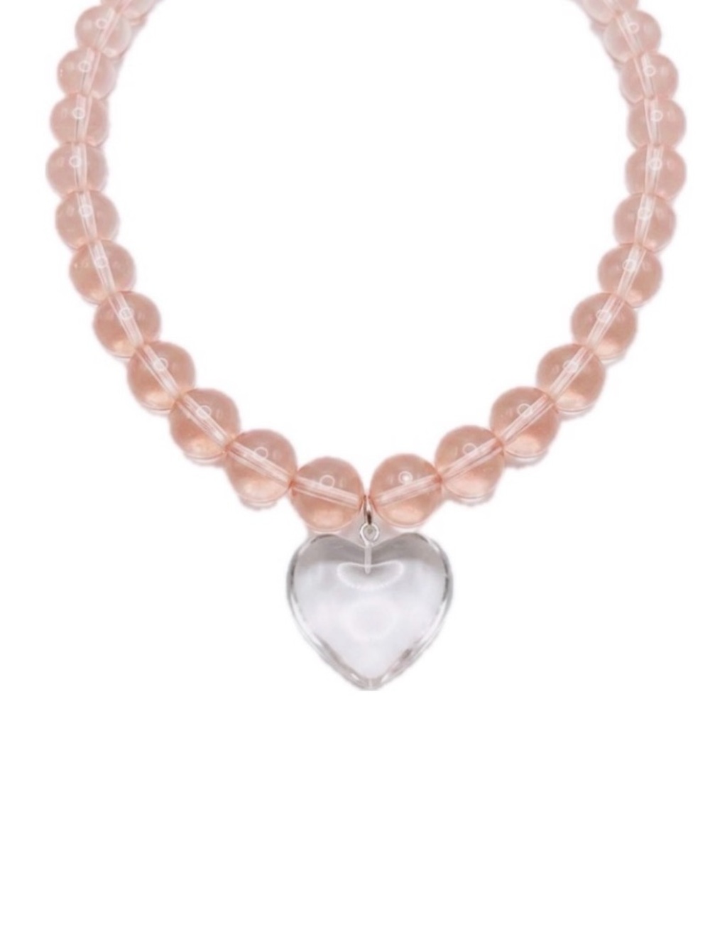 NWT ⚜️💖⚜️ Piper K Gorgeous Beaded Glass Necklace with Heart Pendant